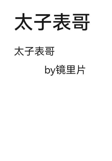 太子表哥txt